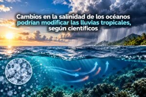 Cambios en la salinidad de los océanos podrían modificar las lluvias tropicales