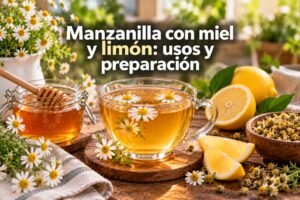 Manzanilla con miel y limón: usos y preparación