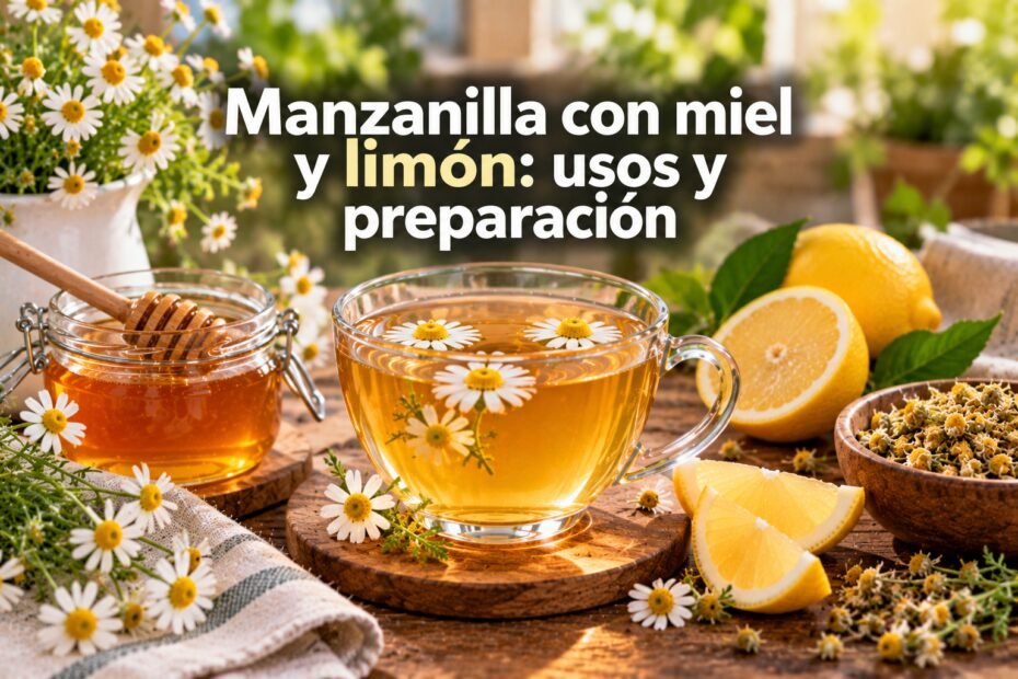 Manzanilla con miel y limón: usos y preparación