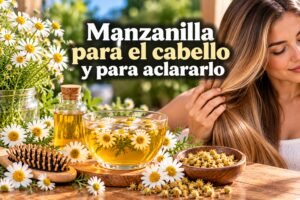 Manzanilla para el cabello y para aclararlo