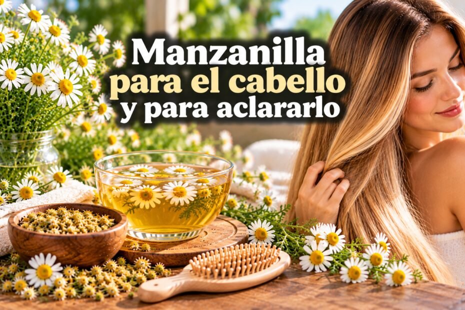 Manzanilla para el cabello y para aclararlo