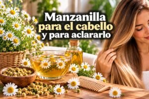 Manzanilla para el cabello y para aclararlo