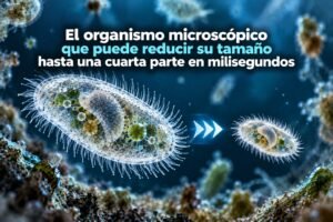El organismo microscópico que puede reducir su tamaño hasta una cuarta parte
