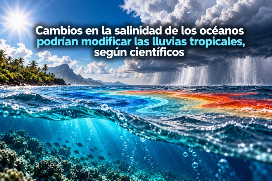 Cambios en la salinidad de los océanos podrían modificar las lluvias tropicales
