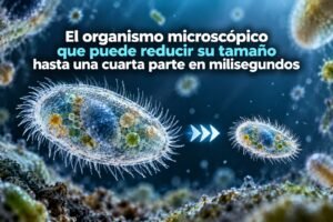 El organismo microscópico que puede reducir su tamaño hasta una cuarta parte