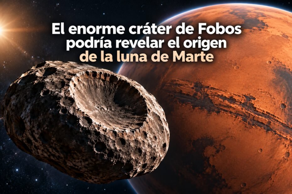 El enorme cráter de Fobos podría revelar el origen de la luna de Marte