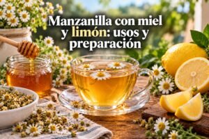 Manzanilla con miel y limón: usos y preparación