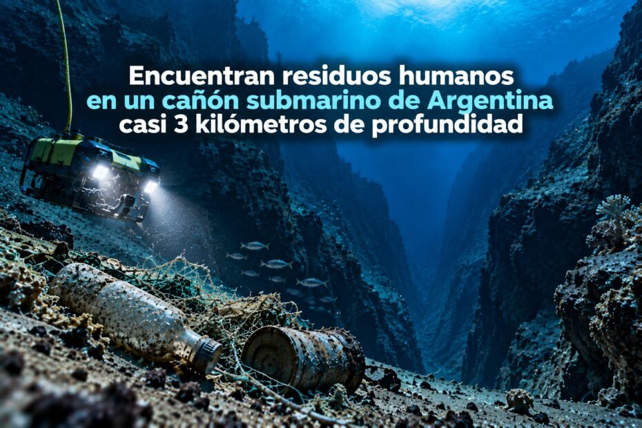 Encuentran residuos humanos en un cañón submarino de Argentina