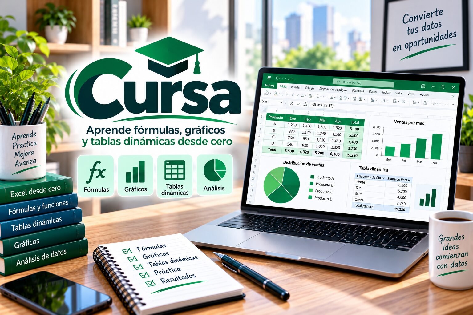 Cursa: Aprende fórmulas, gráficos y tablas dinámicas desde cero file_000000005110820eb1258c1de6a1eee8